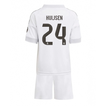 Real Madrid Dean Huijsen #24 Maglia Gara Casa Repliche 2025-26 Bambino Maniche Corte
